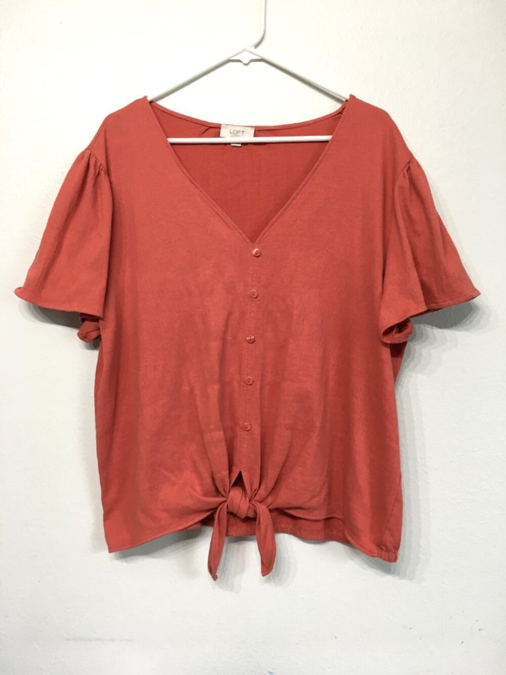 Loft Women's Burnt Orange Top Size XL